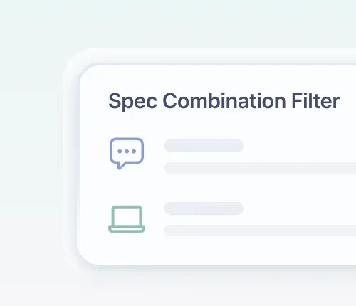 Spec combination filter